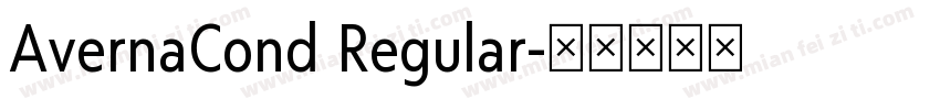 AvernaCond Regular字体转换